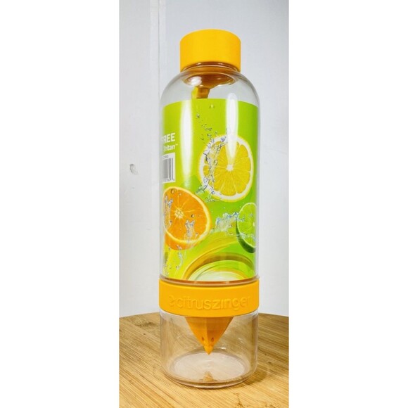 Citrus Zinger 28 Oz Water Bottle Infuser Orange And Yellow BPA EA Free New NWT - Picture 3 of 7